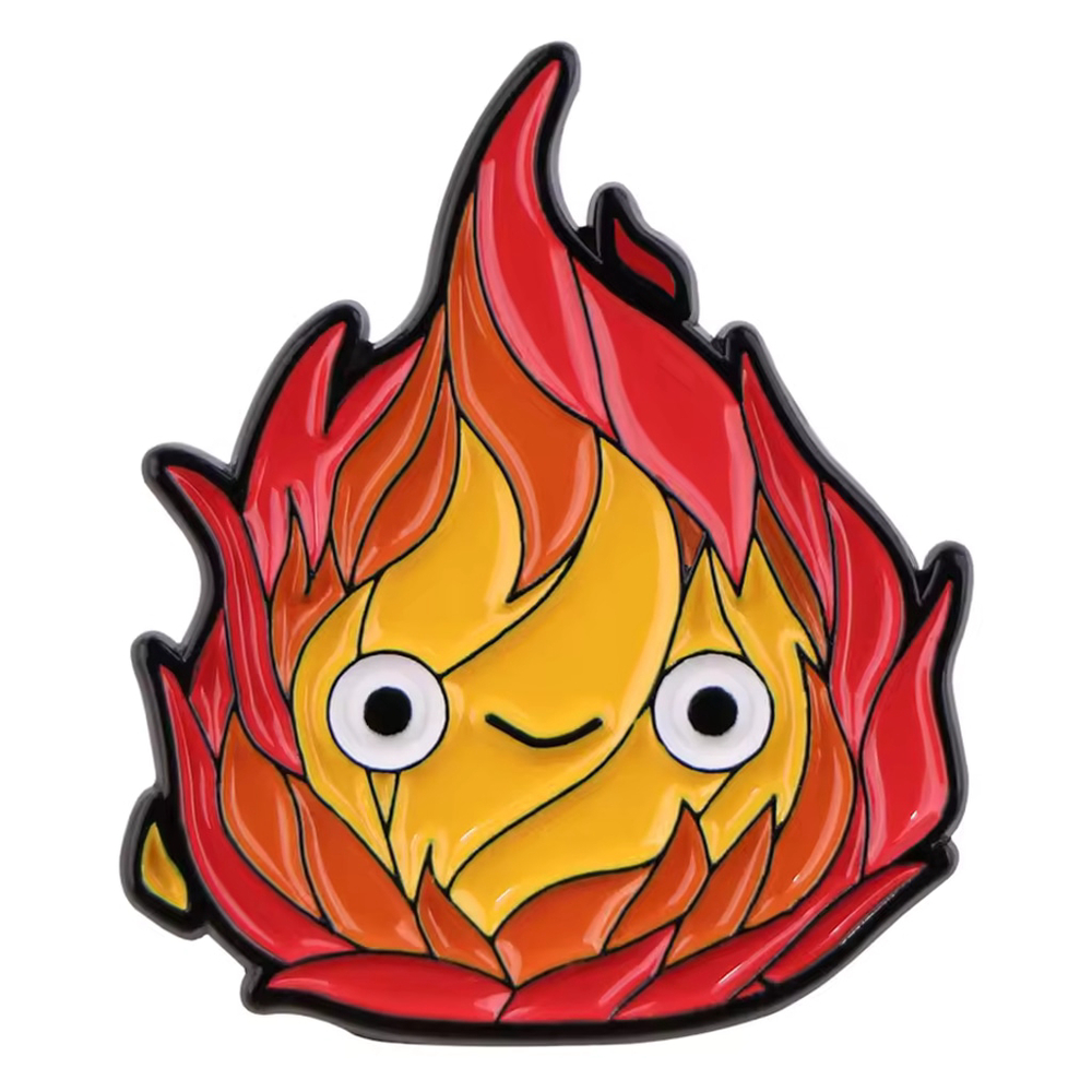 Howl’s Moving Castle Calcifer Enamel Pin Gift